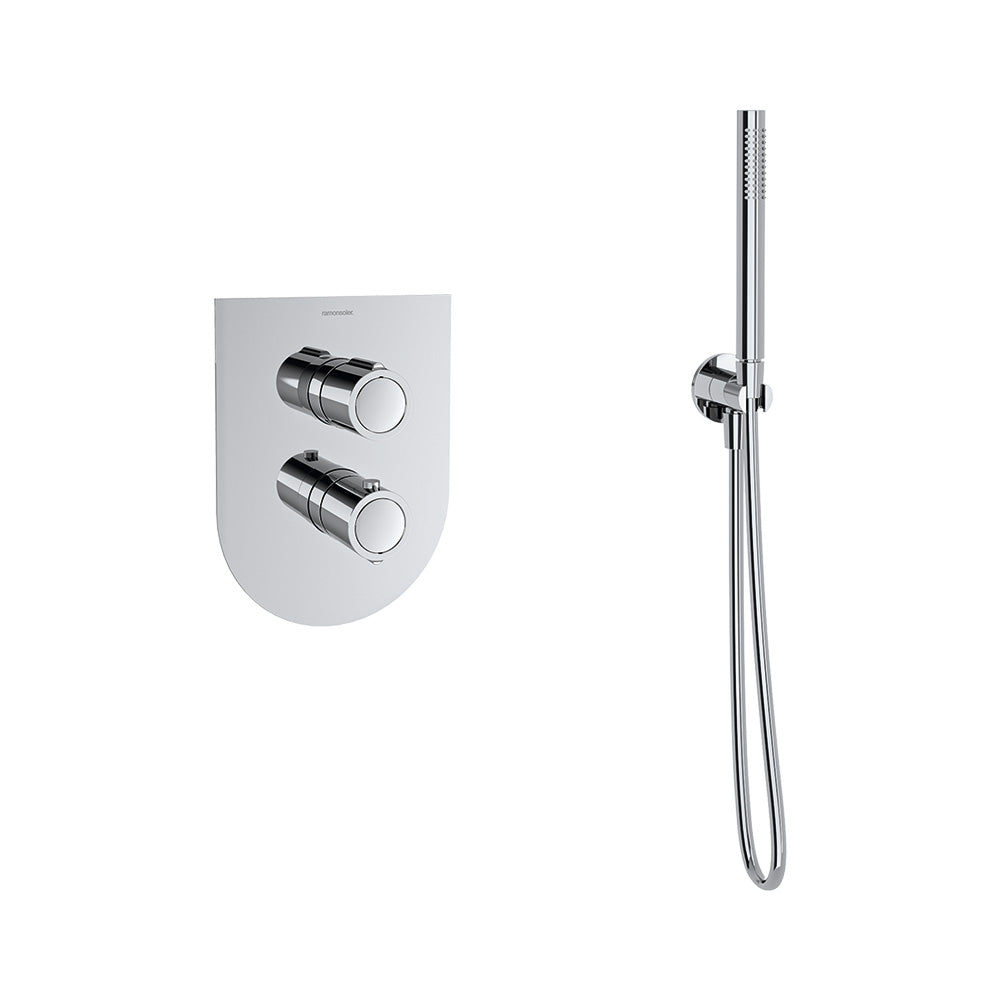 Ramon Soler - Urban Chic, thermostatic shower recessed set, chrome