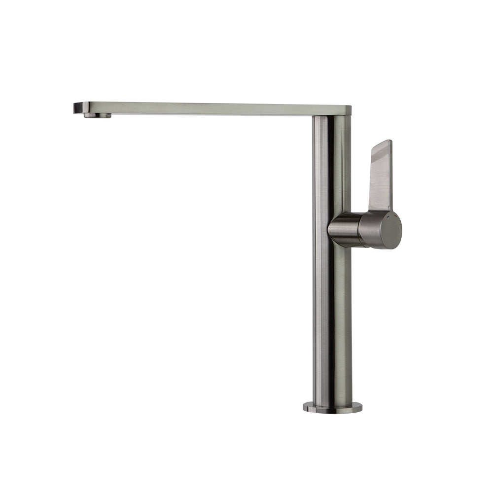 Ramon Soler - Kitchen monomand with high swivel pipe, brushed nickel