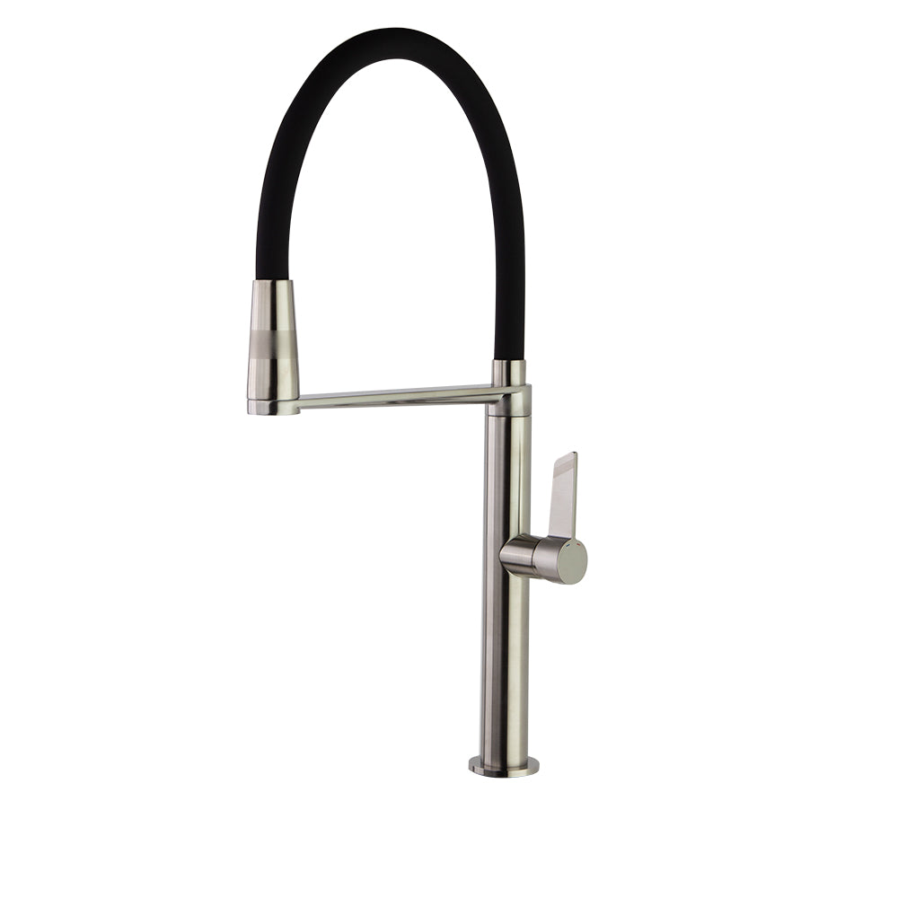 Ramon Soler - Kitchen Magnet, monomand of rotating minimalist kitchen with magnet system, brushed nickel