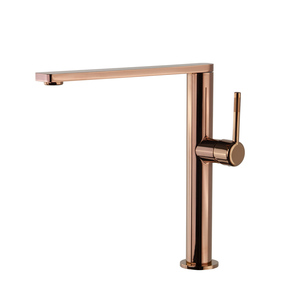 Ramon Soler - Kitchen monomand with high swivel pipe, satin copper