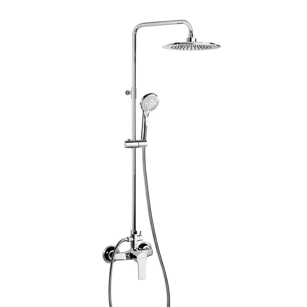 Ramon Soler - Titanium, Telescopic shower column monomando with Ø240 mm Ø240 chrome, 187402RP240 chrome