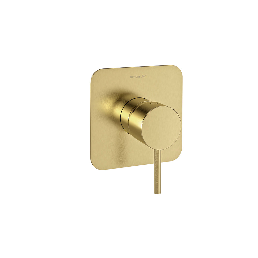 Ramon Soler - Odyssey, buckled shower monomand 1 path with metal plate, brushed gold