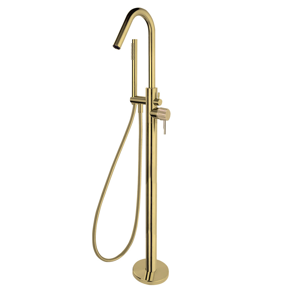 Ramon Soler - Odyssey jewel, spine monomando for bathtub with shower equipment, brushed gold