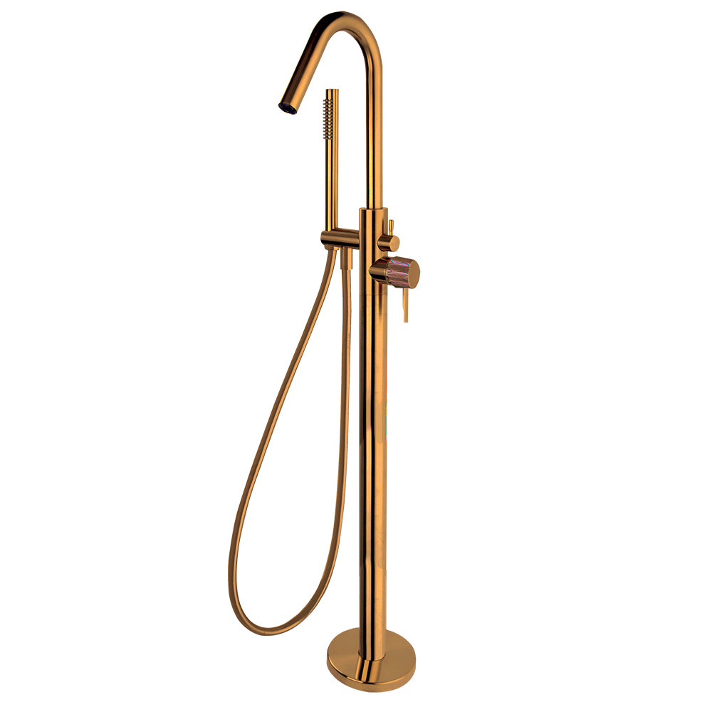 Ramon Soler - Odyssey jewel, monoming column for bathtub with shower equipment, brushing copper