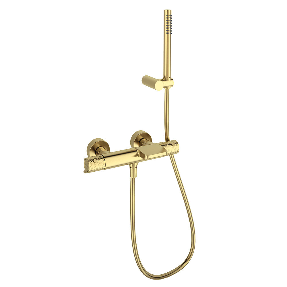 Ramon Soler - Odyssey Jewel, thermostatische Badewanne mit Duschausrüstung, gebürstetes Gold