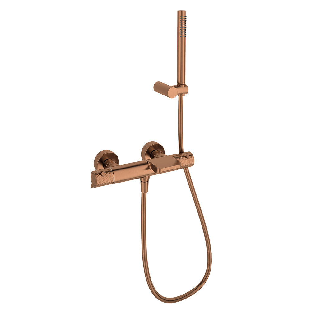 Ramon Soler - Odyssey jewel, thermostatic bathtub with shower equipment, brushing copper