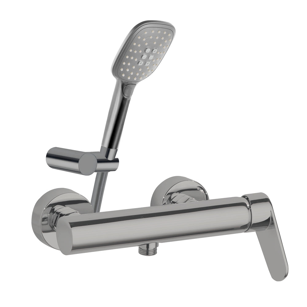 Ramon Soler - Alexia, a shower monomand set with shower equipment, brushed nickel