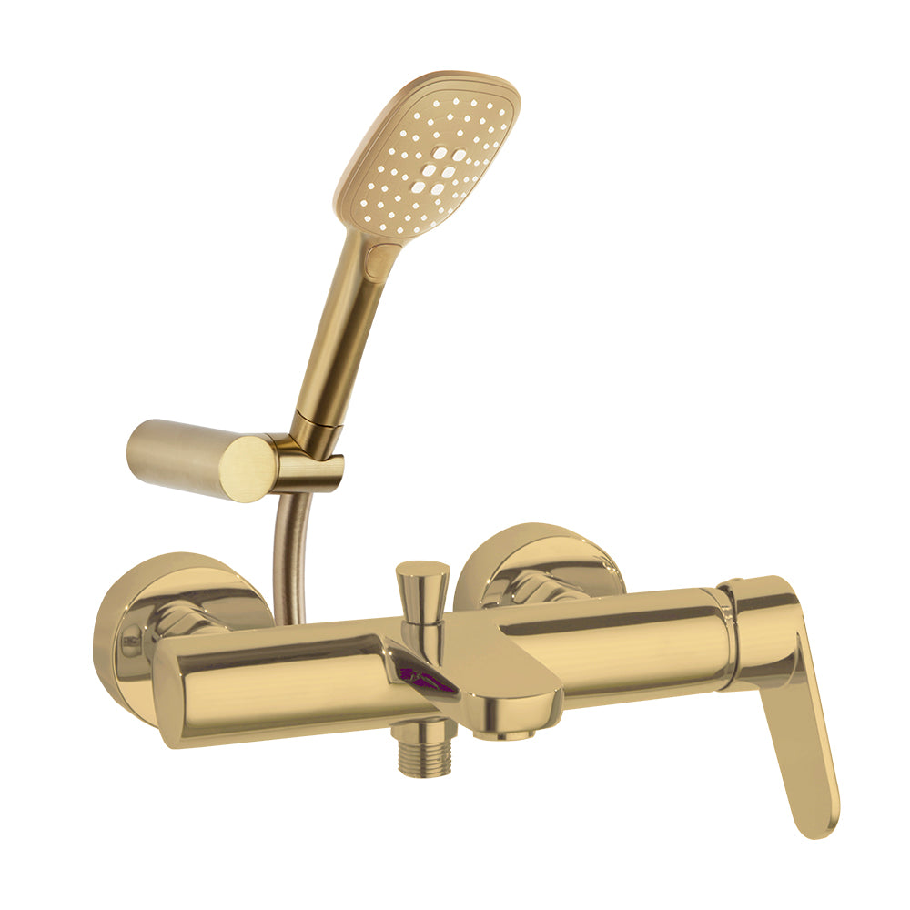 Ramon Soler - Alexia, Bathroom-Ducha monomand with shower equipment, brushed gold