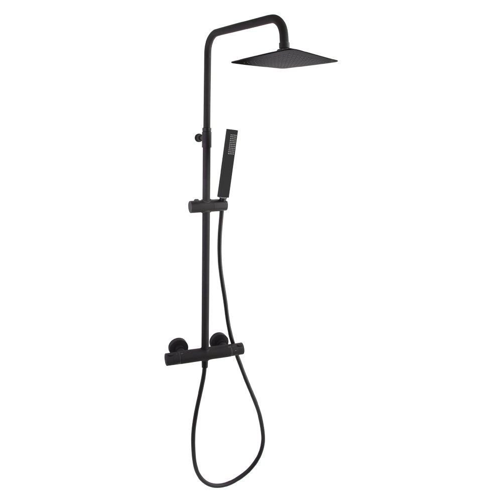 Ramon Soler - Thermotech, Termostatic Telescopic Shower Column, Matt Black