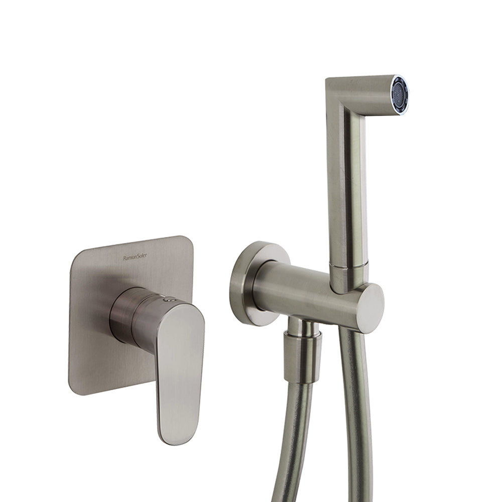 Ramon Soler - WC built -in monomando with shuchita, brushed nickel