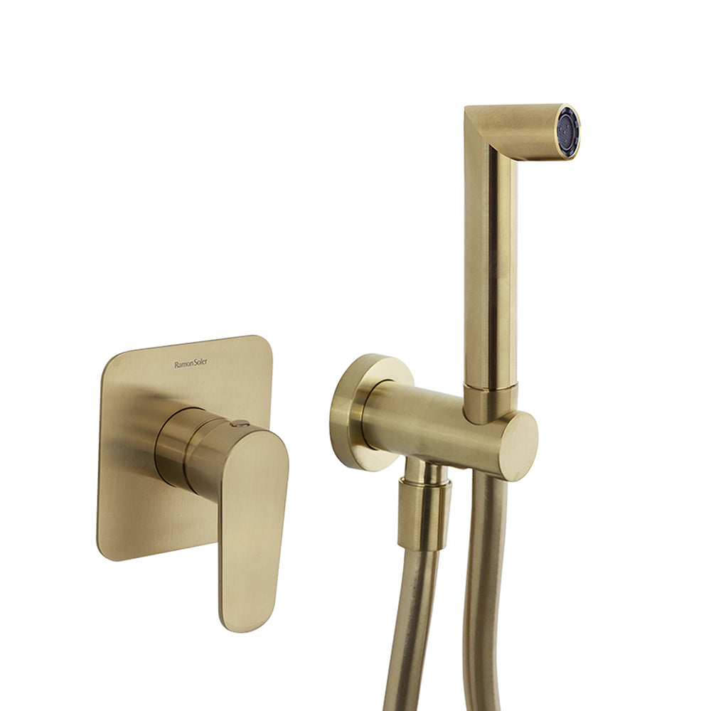 Ramon Soler - WC built -in monomando with shuchita, brushed gold