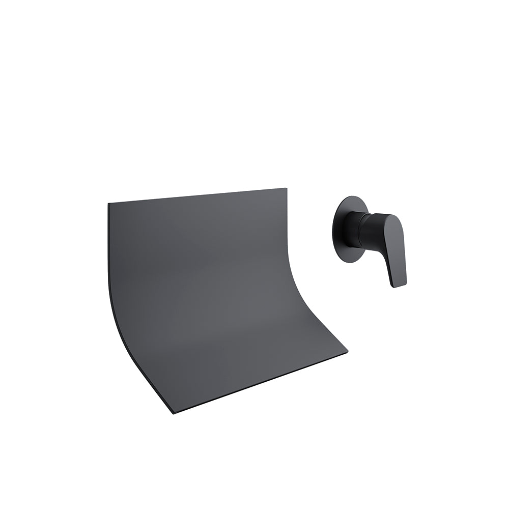 Ramon Soler - Urban Chic, Monomando met muurschildering Buckish Sink met extraplano S2 Waterfall, Matt Black