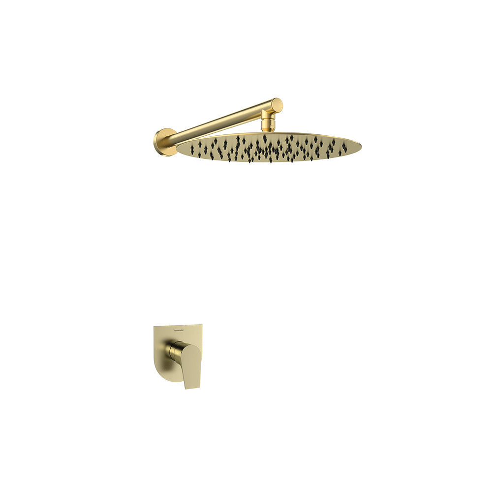 Ramon Soler - Urban Chic, Metallic Inbeced Set 1 Way With Metal Sprinkler Ø300 mm, Borsted Gold