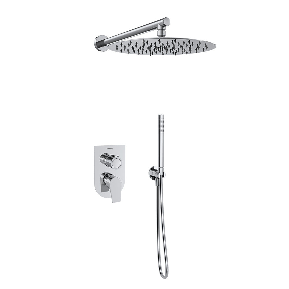 Ramon Soler - Urban Chic, Metallic Embolt Set 2 Ways with Metallic Sprinkler Ø300 mm, Chrome