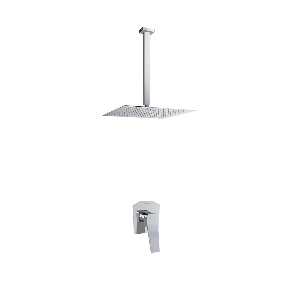 Ramon Soler - Prism, Embed shower monomand set 1 path with 300mm metallic sprinkler, chrome