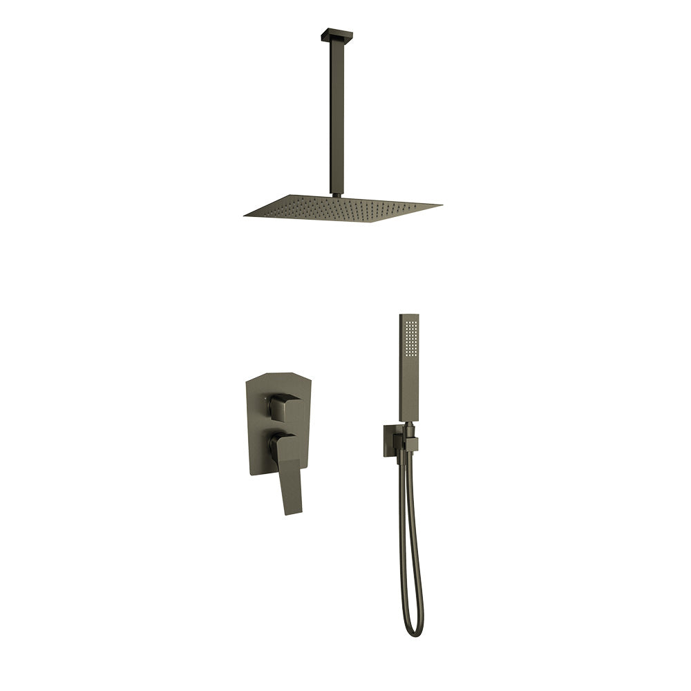 Ramon Soler - Prisma, gebaut -Shower Monomand Set 2 Routen mit Metall -Sprühgerät 300mm, Graphit