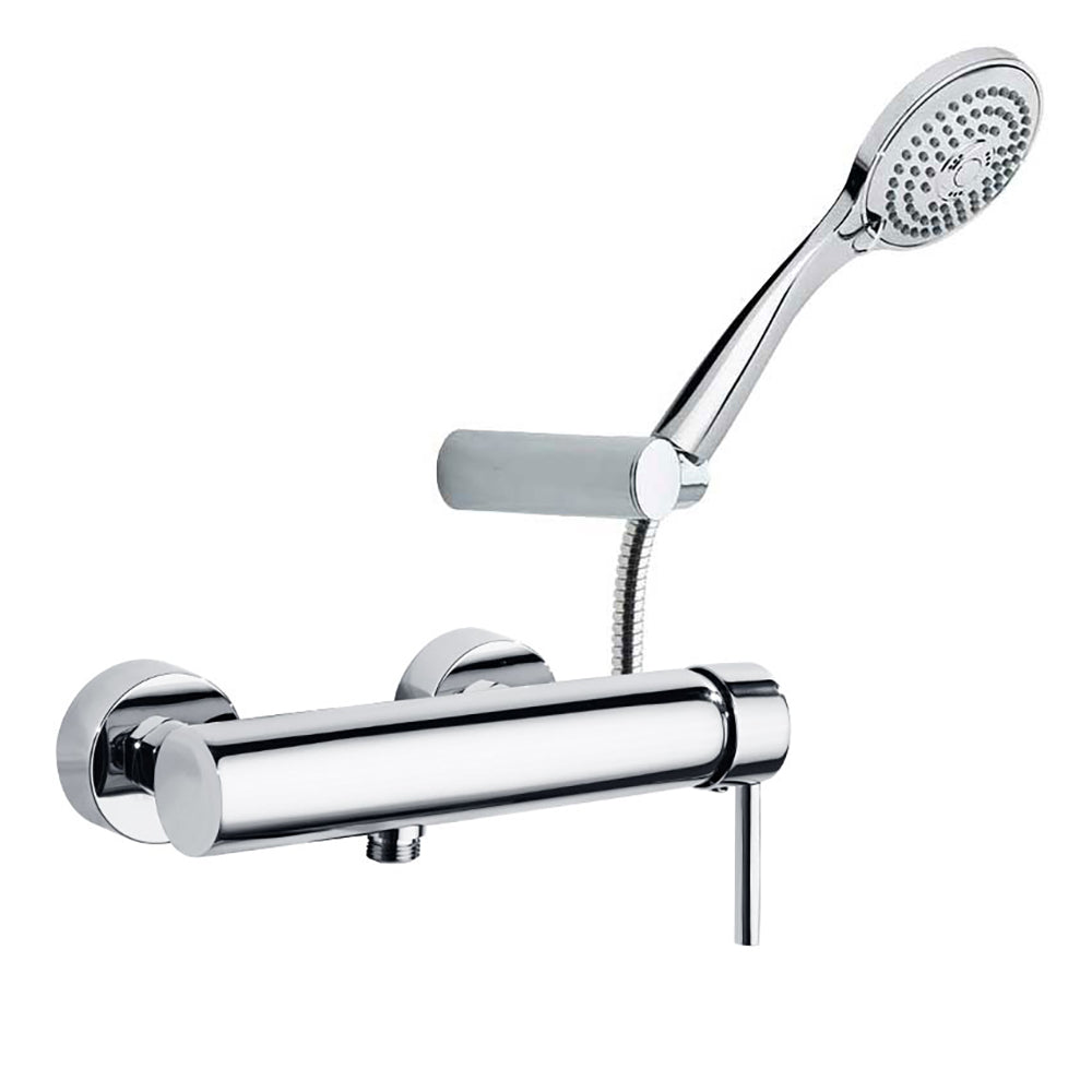 Ramon Soler - Drako, a monomando shower set with shower equipment, chrome