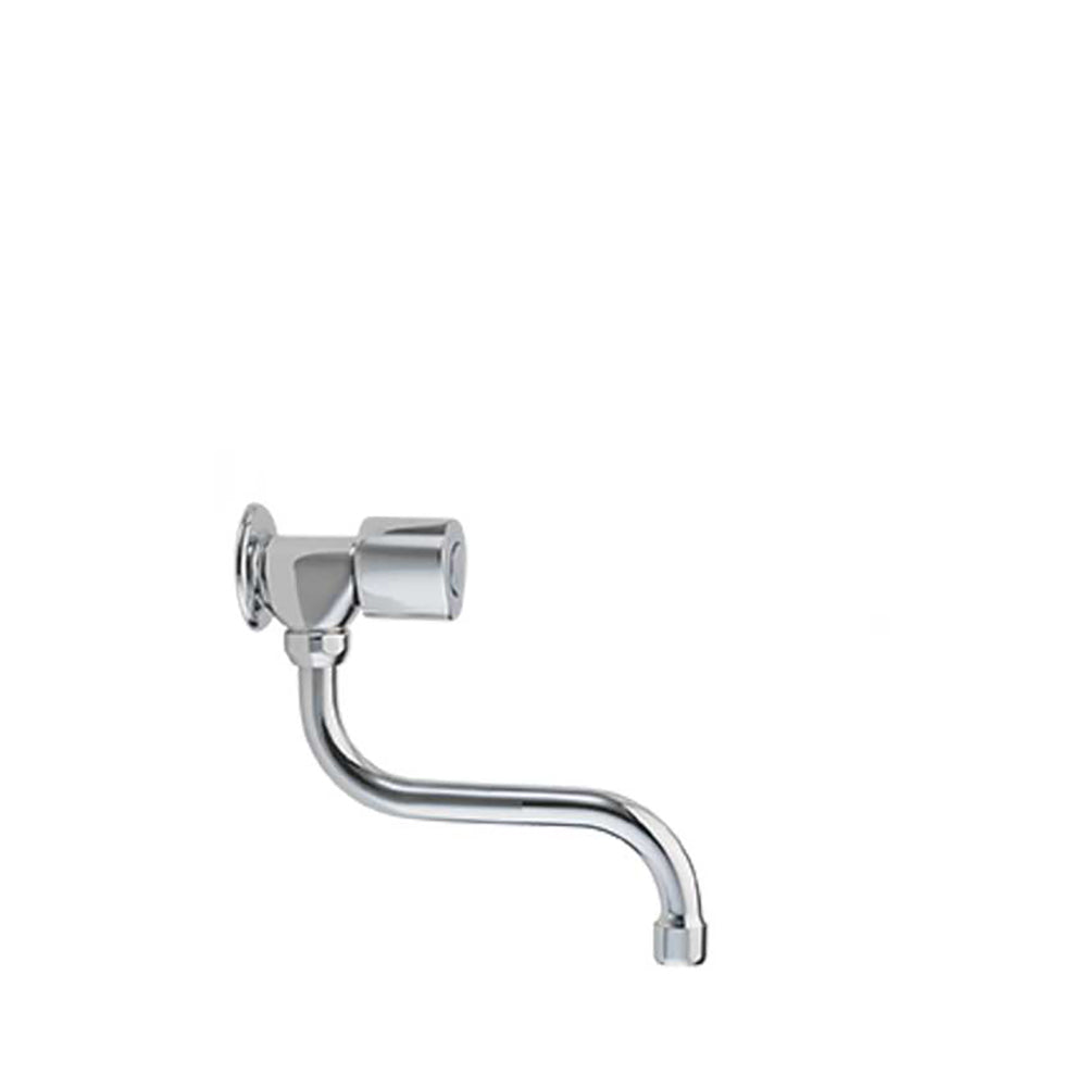 Ramon Soler - Eco, mural sink tap with 1 hot water tube shift, chrome