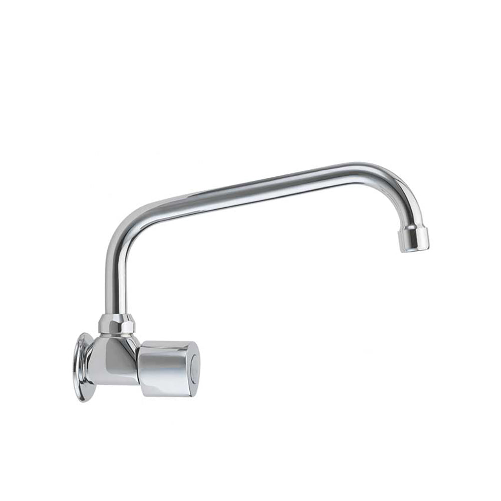 Ramon Soler - Eco, mural sink tap with upper spiny pipe rotating 1 cold water, chrome