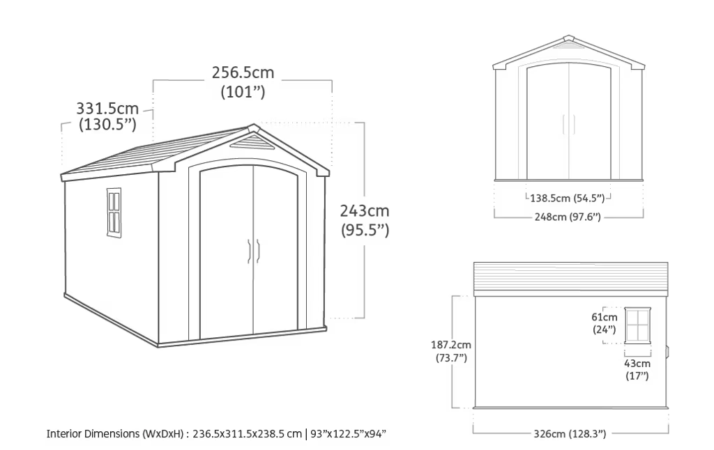 Keter - Cabane d'extérieur Factor 8x11 marron/beige