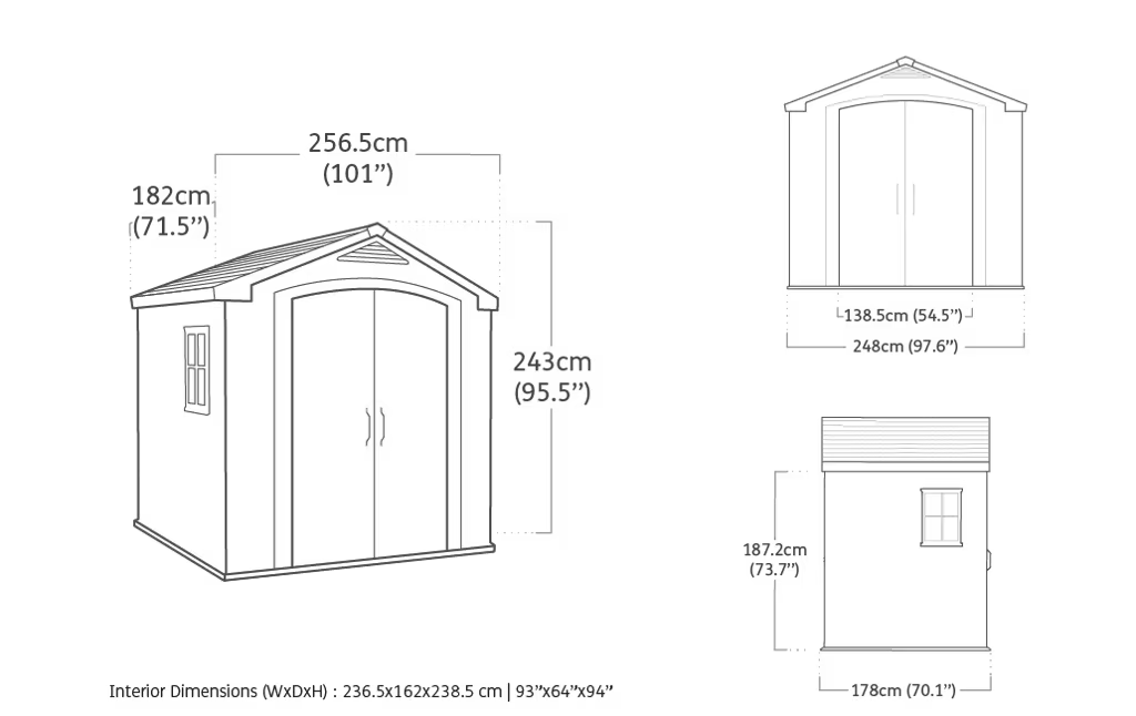 Keter - Cabane d'extérieur Factor 8x6 marron/beige