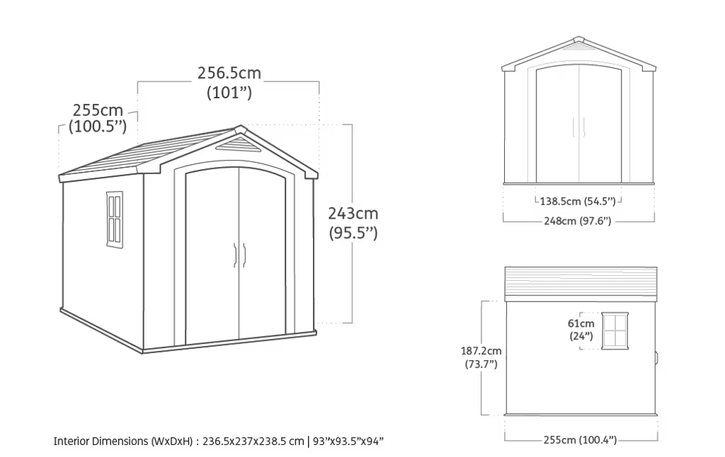 Keter - Cabane d'extérieur Factor 8x8 marron/beige