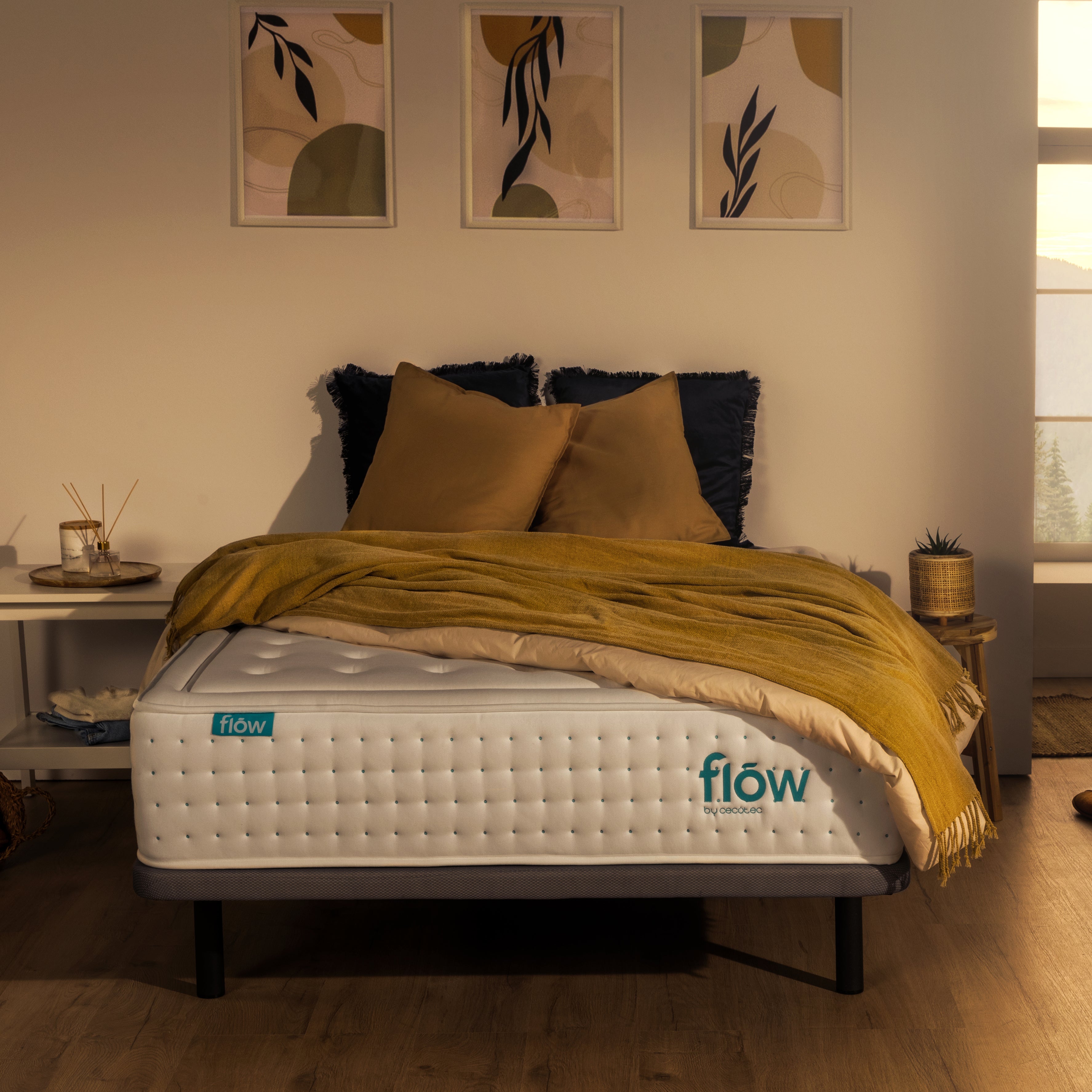 Cecotec Colchón Flow HybridLuxe Fresh 6900 Muelles Ensacados 18 cm Firmeza Media Alta 105x190 cm