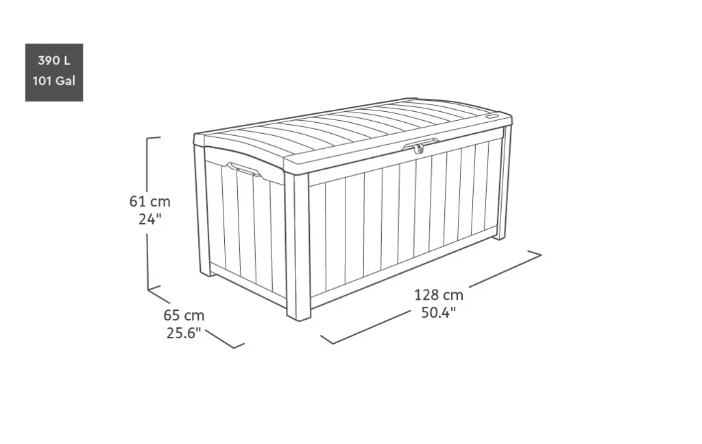 Keter - Arcón de exterior Glenwood marrón