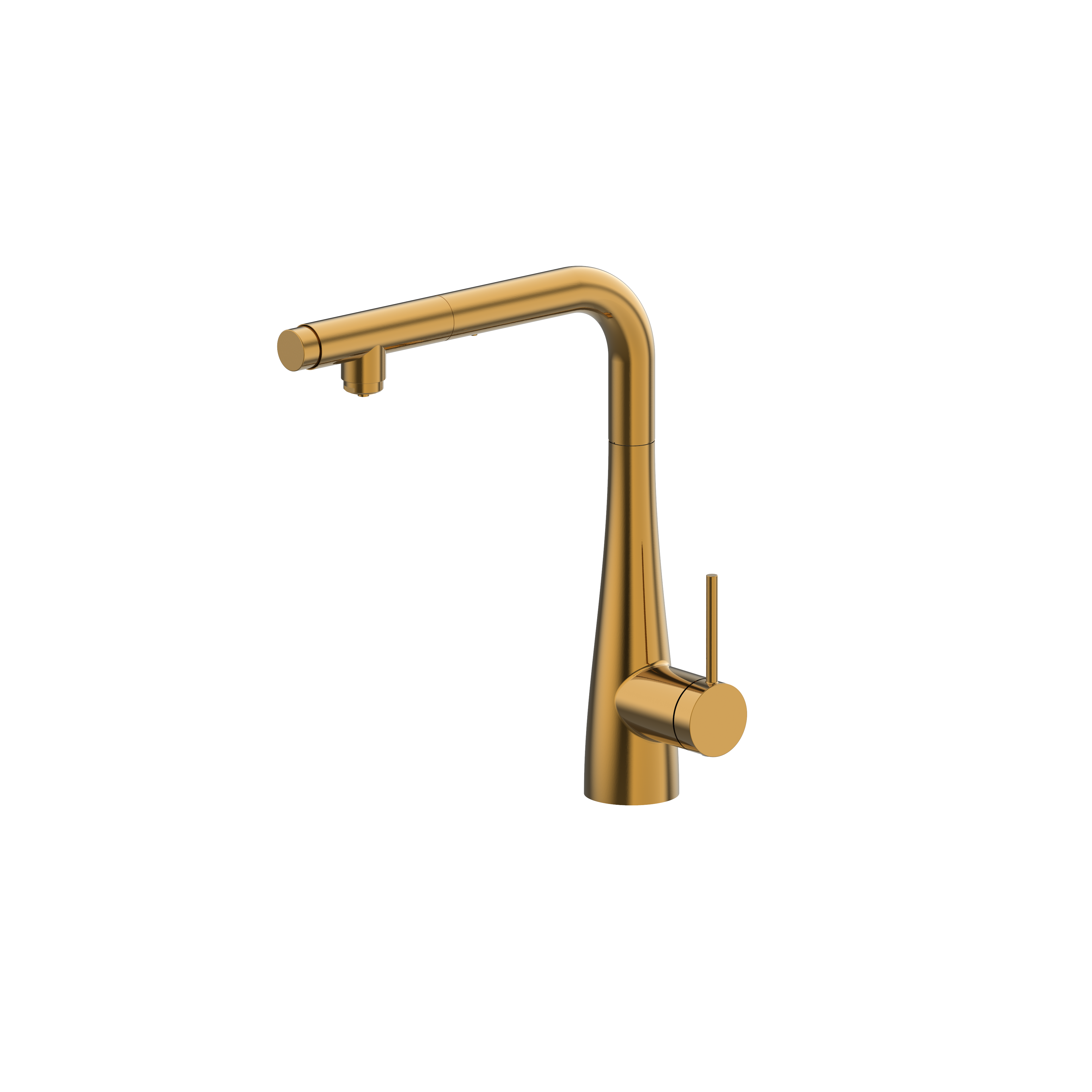 IMEX - Split Kitchen Tap pour osmose en or brossé