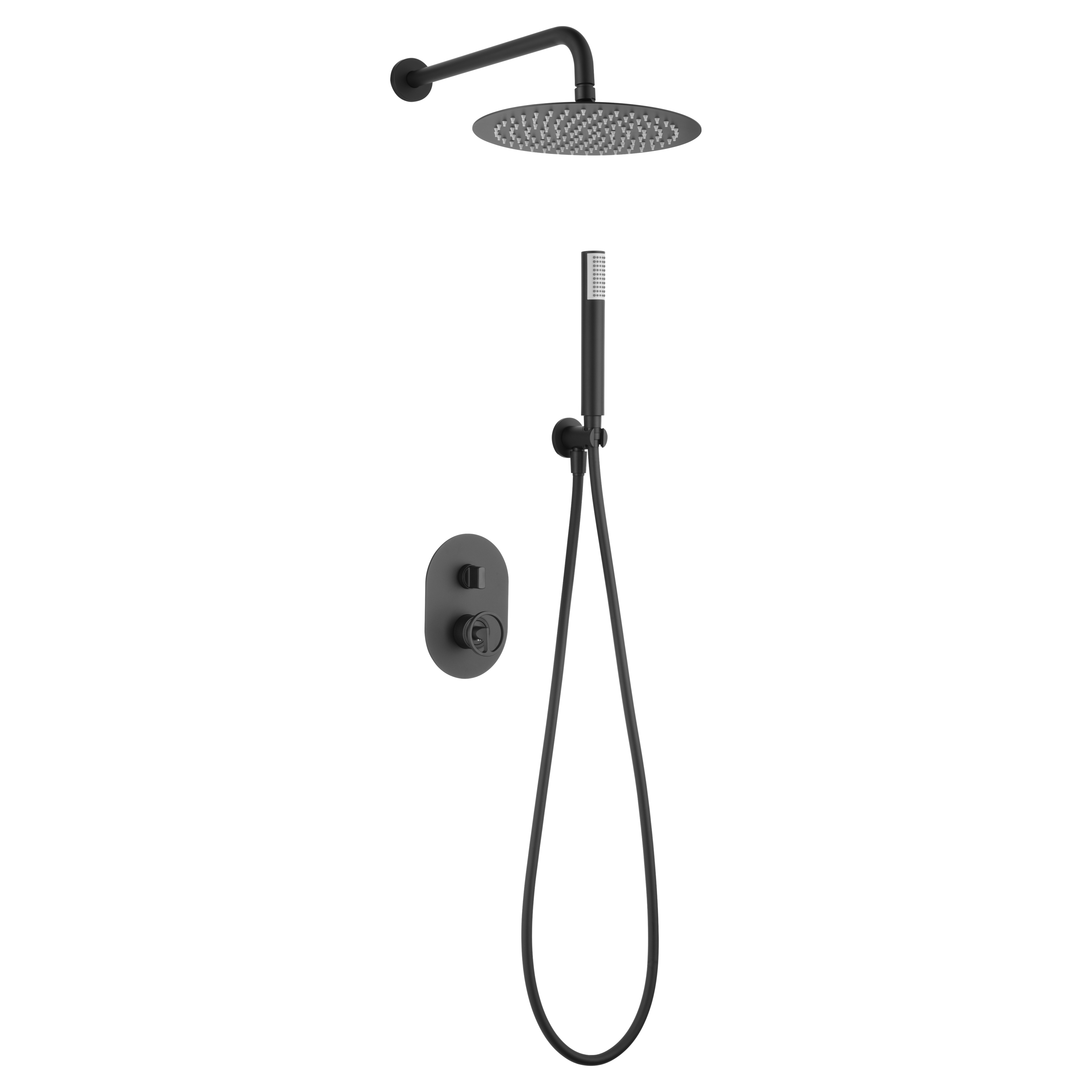 Imex - Set Shower Baked Matte Black Olimpo