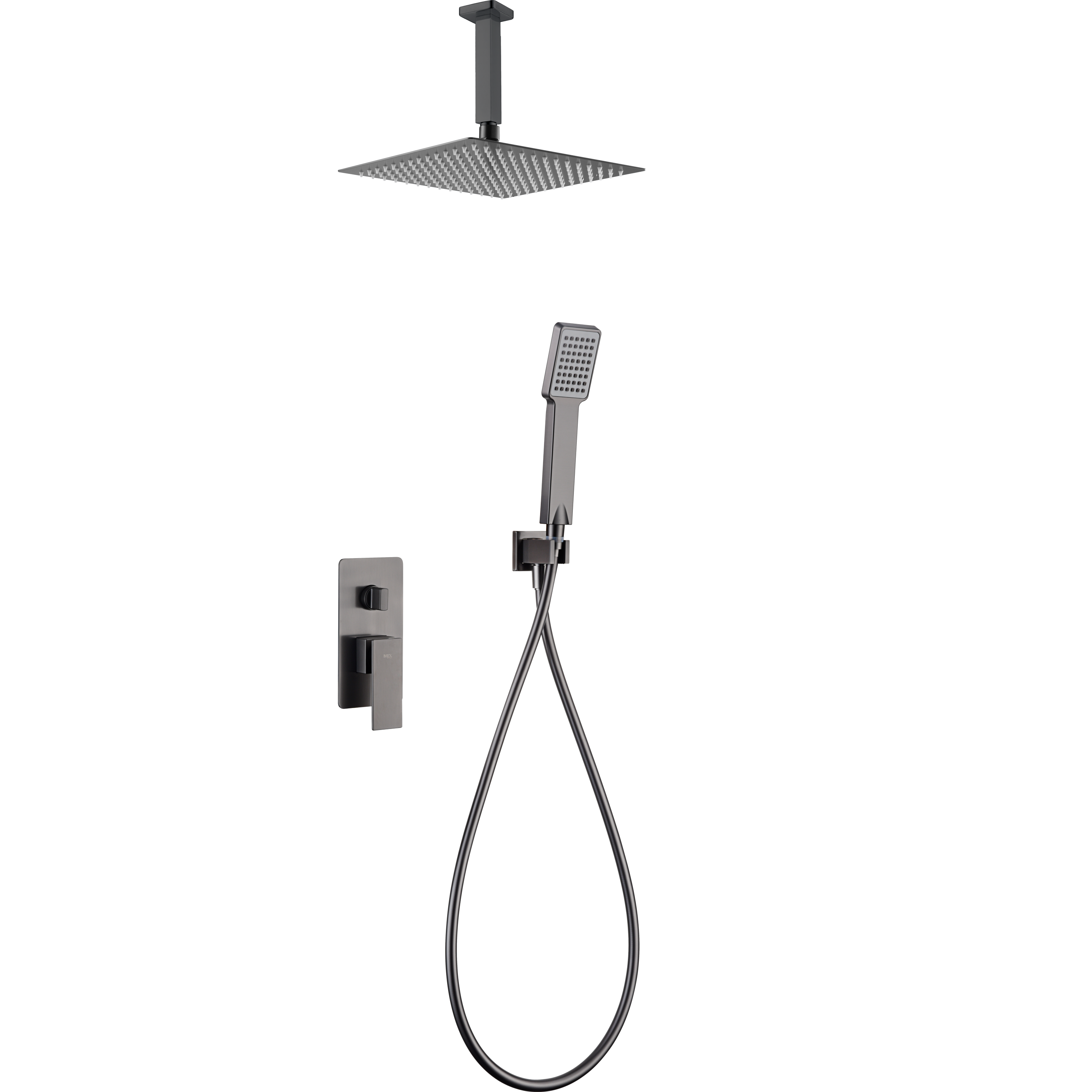 IMEX - Set shower embedded Catania Black Gun Metal