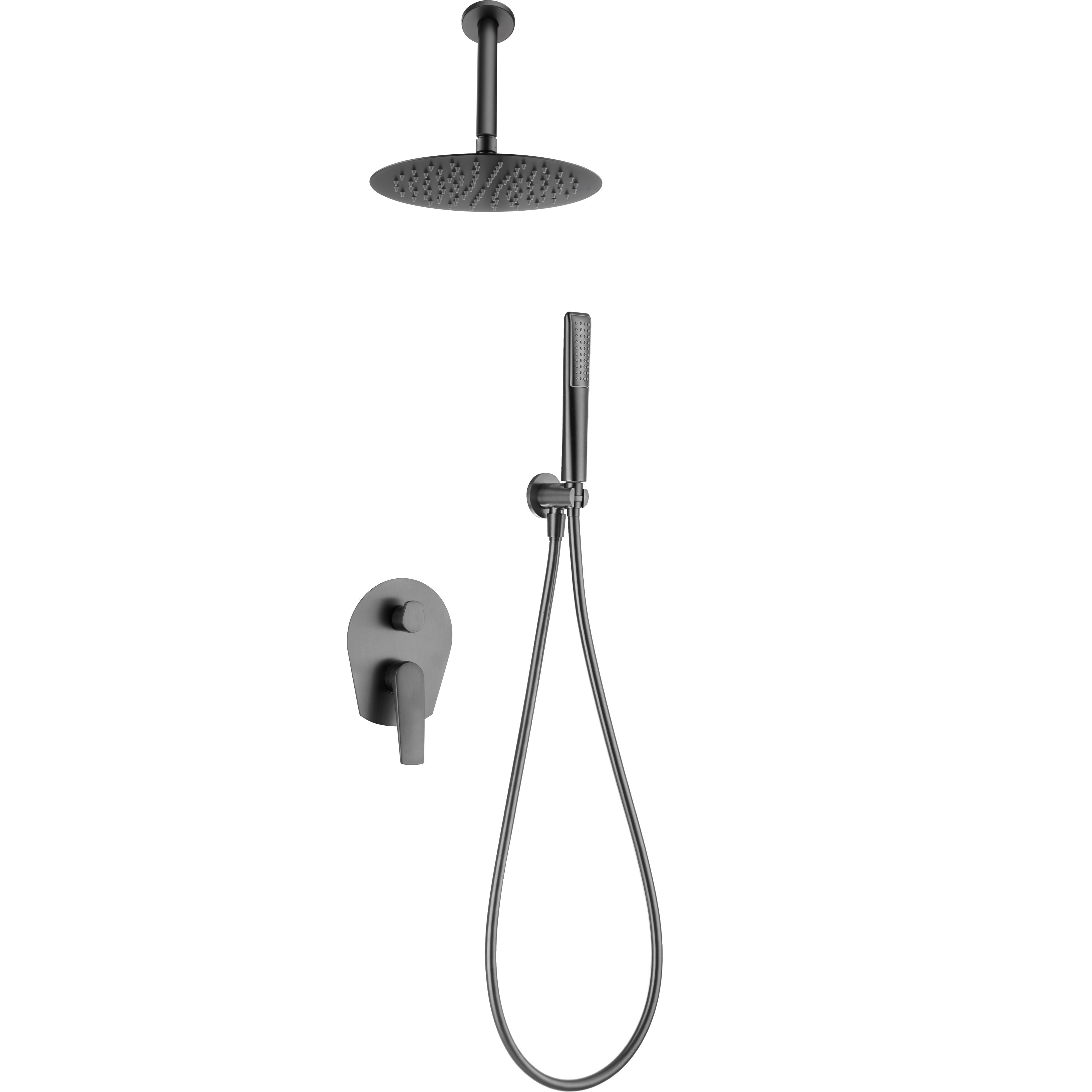 IMEX - Set douche gebogen zwarte pistoolstops