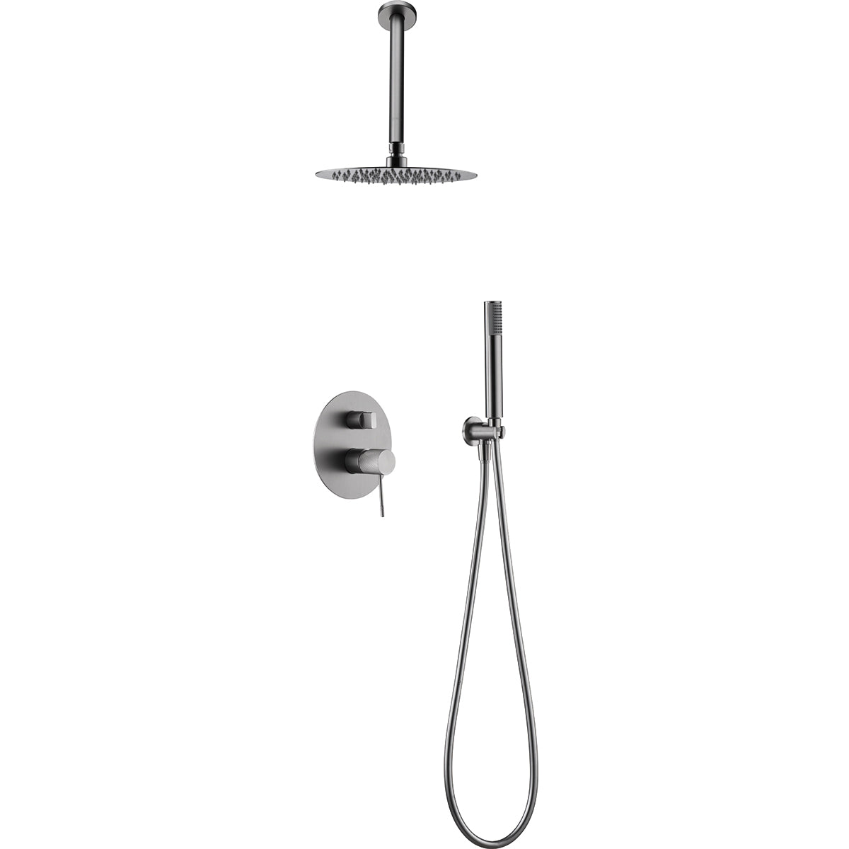 Imex - Brecking shower set by brushed nickel