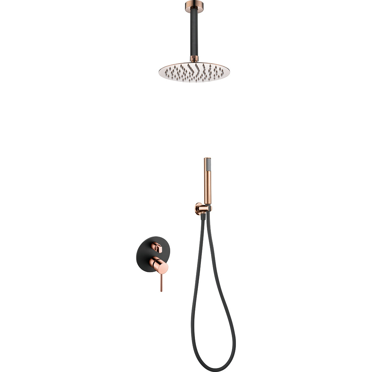 Imex - Embed shower set by monomando thalos black pink gold