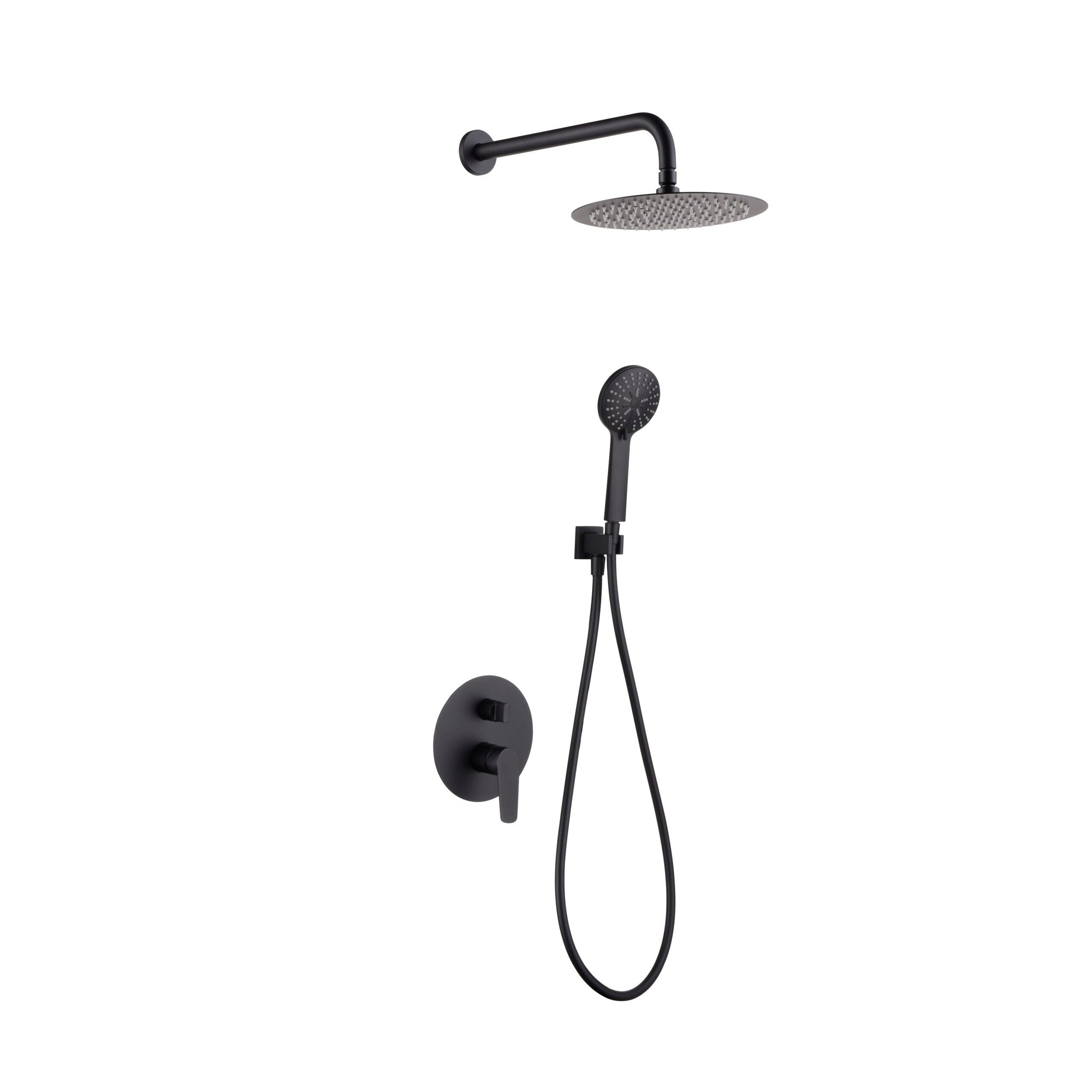 Imex - Matte Black Monomando Black Shower Set