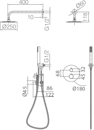 Imex - Embolt doccia termostatica Genoa Chromo