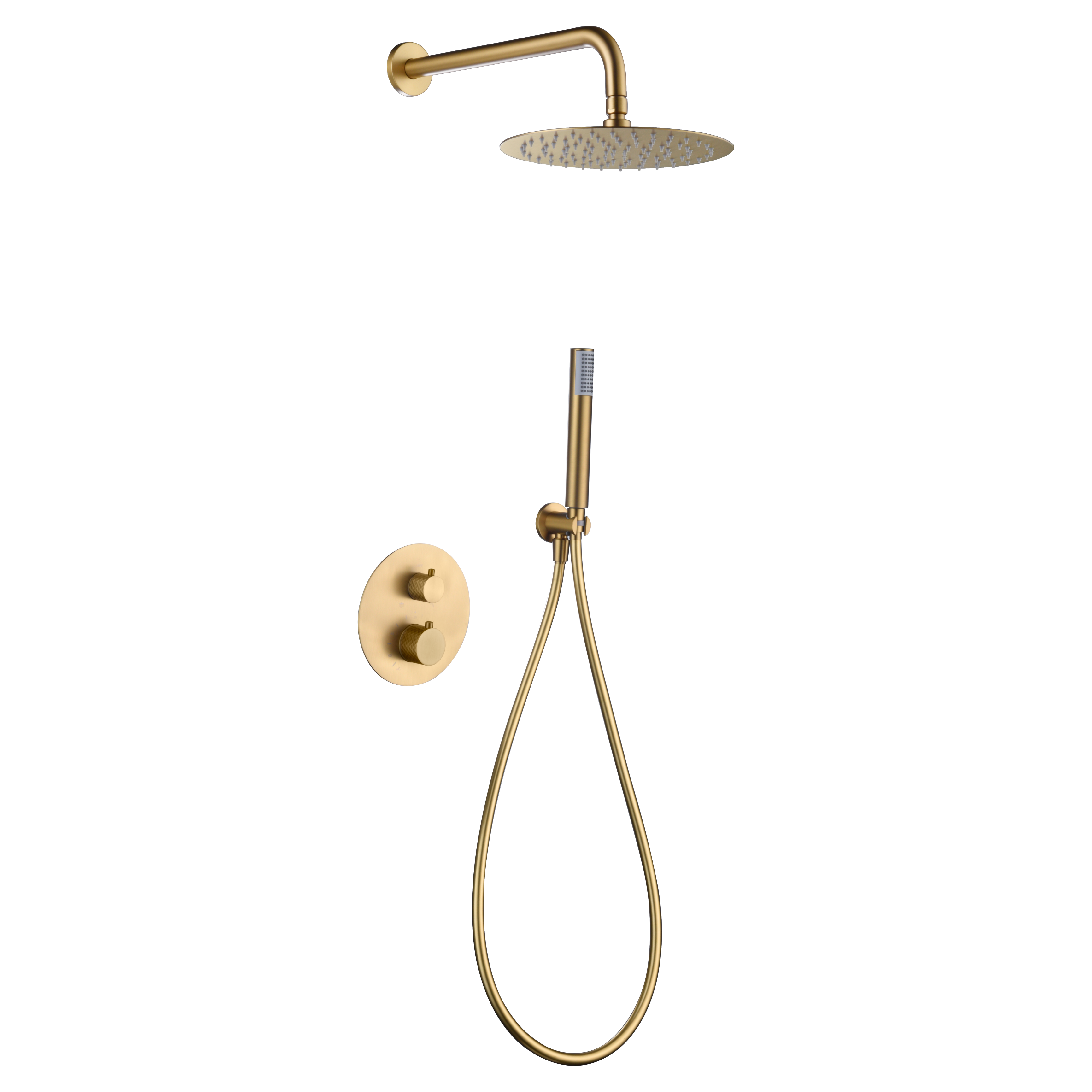 Imex - Empotrated Thermostatic Showe Genava Gold børstet