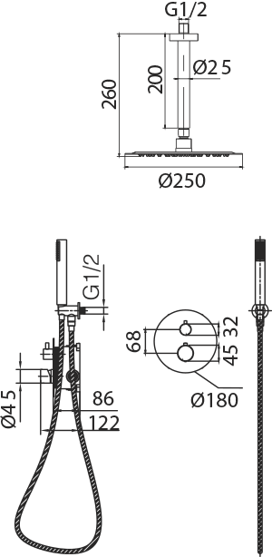 Imex - Embolt Termostat Chuveiro Piamonte Chromo