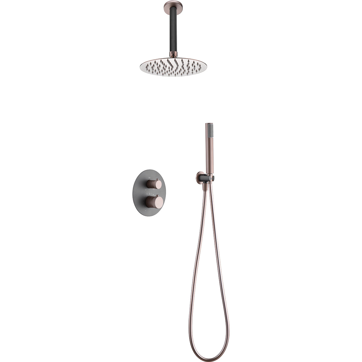 IMEX - Douche thermostatique Ensemble de champagne gris