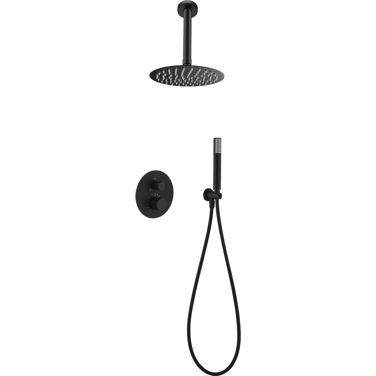 IMEX - Douche thermostatique Set Top Matte noir