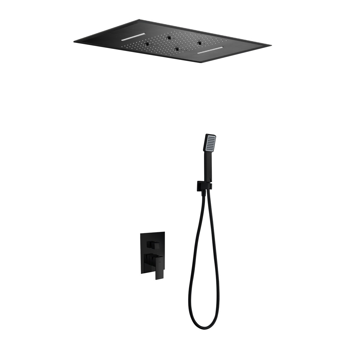 IMEX - Embed shower set Monomando Sumatra Matte Black with Pre -Marco