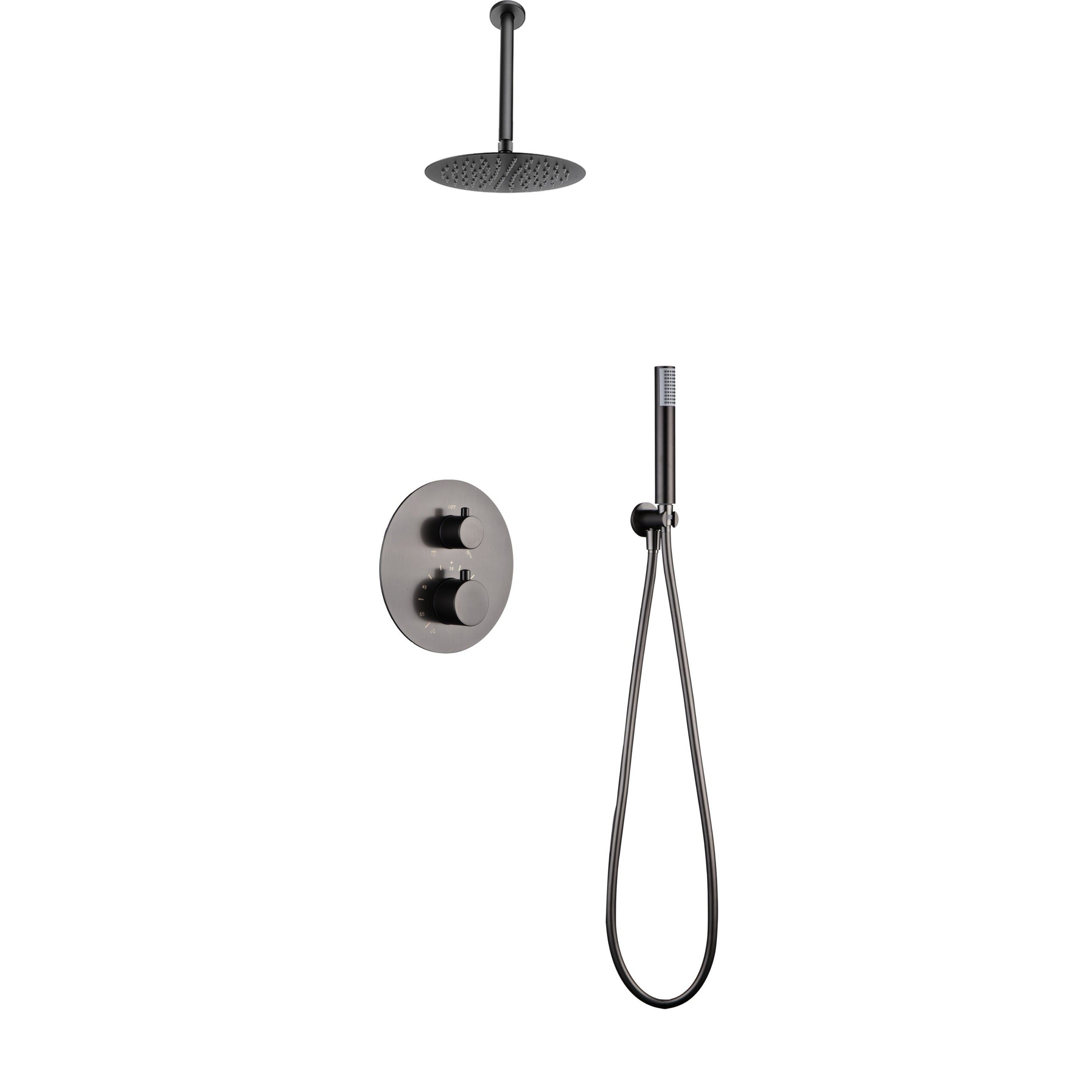 Imex - Embedded thermosotic shower T’voli Black Gun Metal