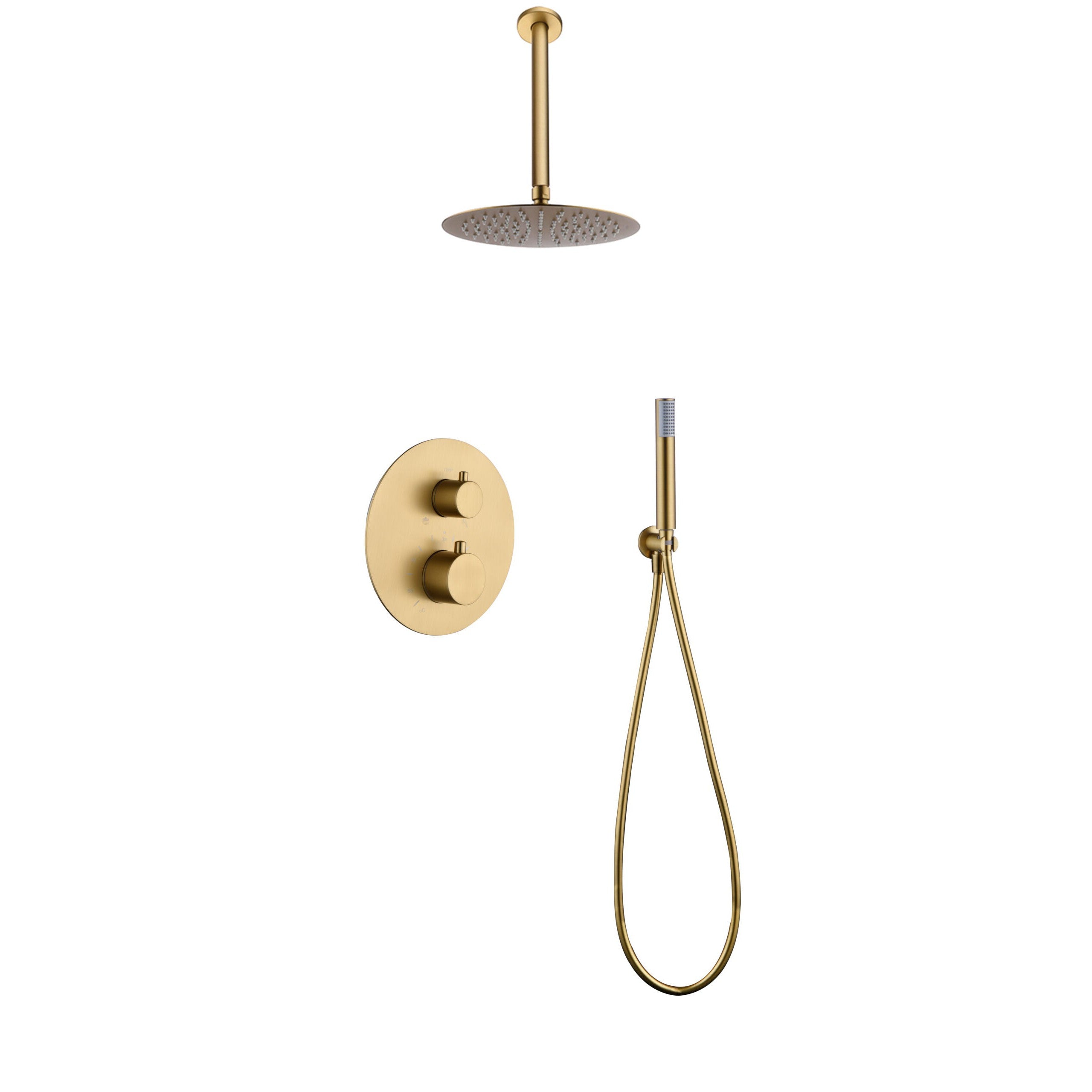 Imex - Embedded thermosotic shower t’voli gold brushed