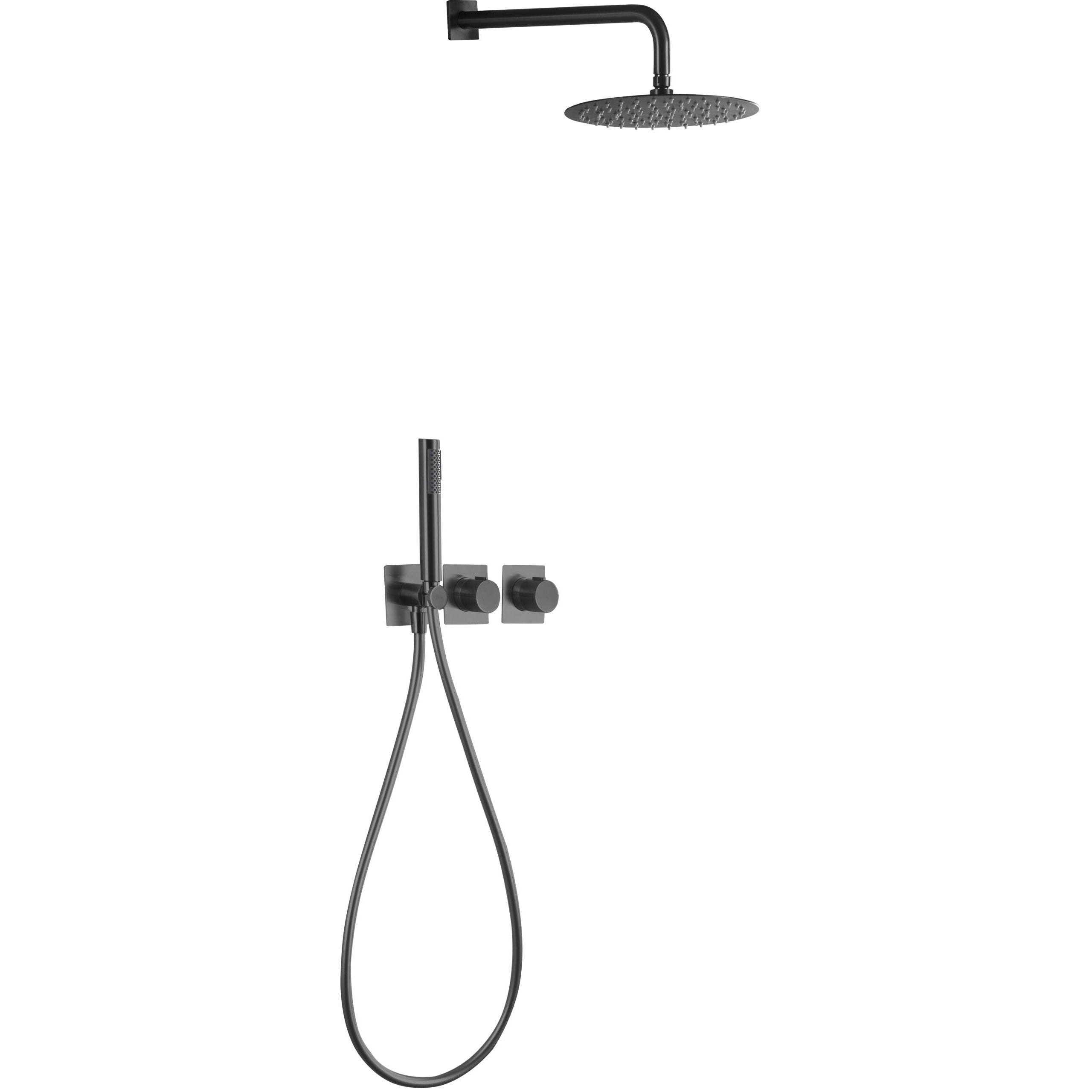 IMEX - Empotrated Thermostatic Shower Tibet Black Gun Metal