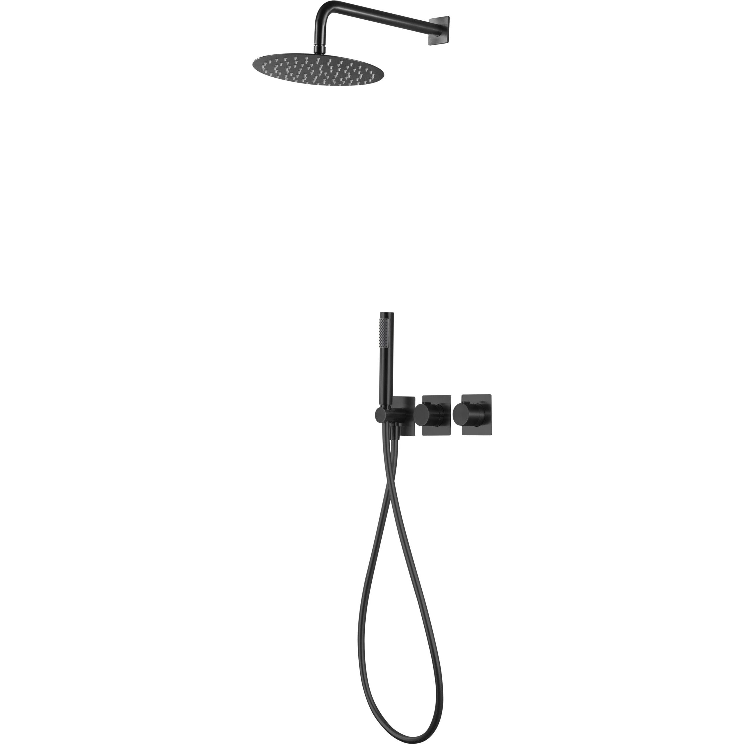 IMEX - Empotrated Termostatic Shower Matte Black Black