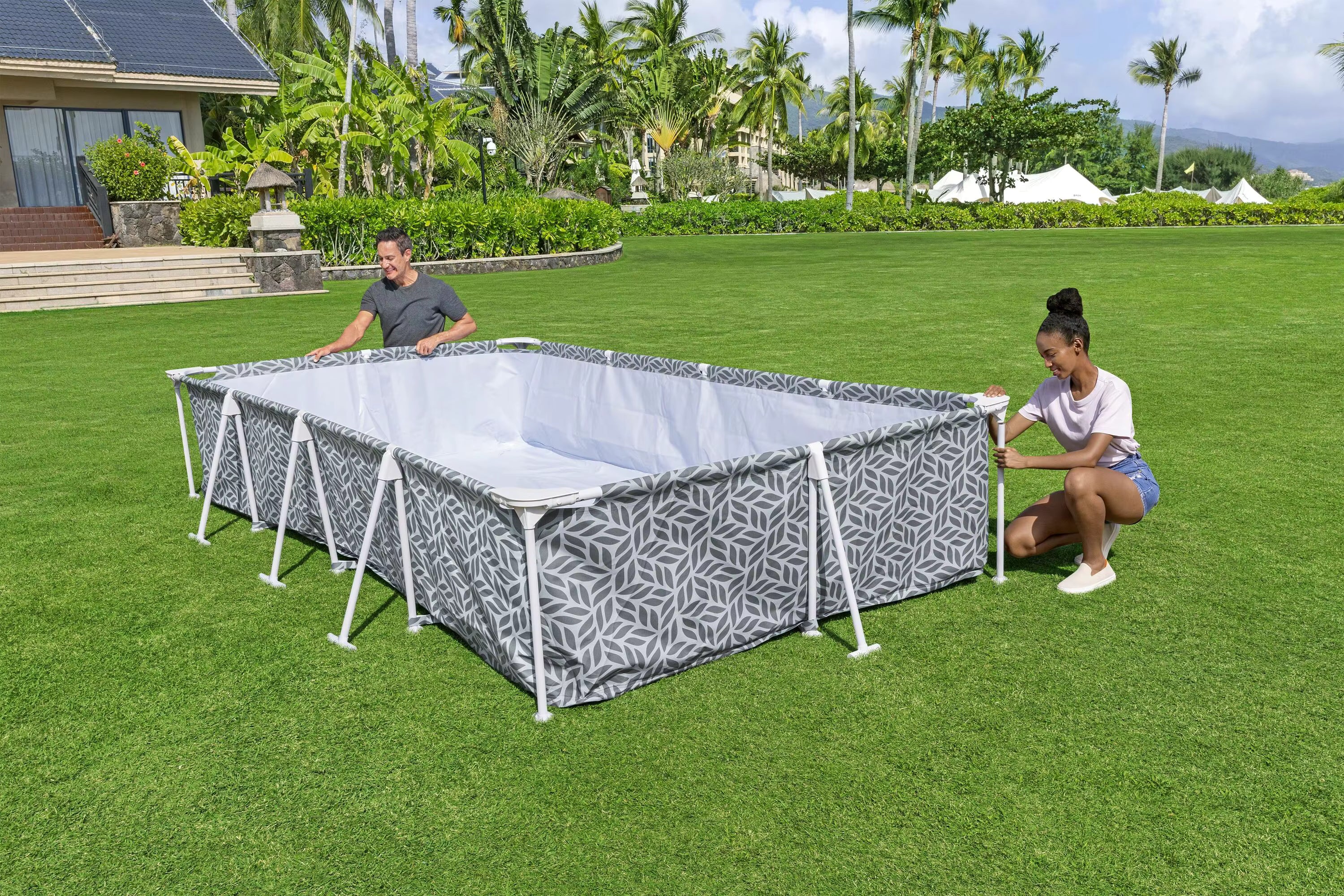 Bestway - Steel Pro rechteckiger aufblasbarer Pool