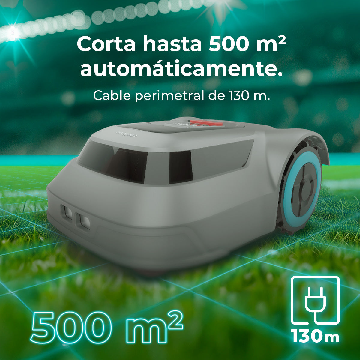 Cecotec Conga GrassHopper 500 Robot Tagliaerba Map Connected per 500 m2 con Mappatura Intelligente