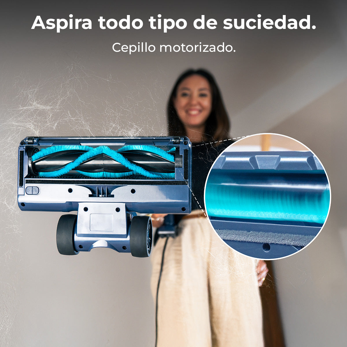 Cecotec Conga Rockstar 800 Powerhead Titan 600 W Spazzola Motorizzata Aspirazione Potente e Pulizia Profonda