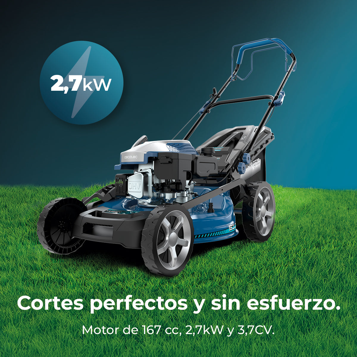 Cecotec Tagliaerba a Benzina Terrenator 4000.51 Total Z Auto 167 cc, 2,7 kW, 3,7 CV