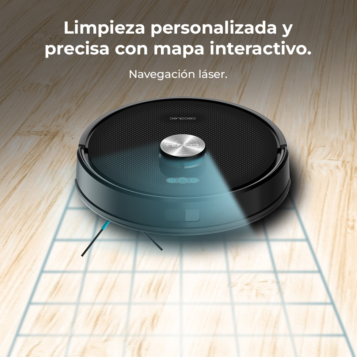 Cecotec Conga M50 Robot Aspirateur Laser Carte Interactive Nettoyage Personnalisé Intelligent